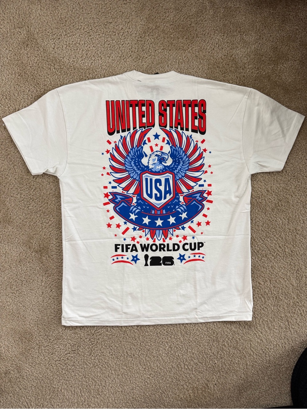 USA FIFA World Cup 2026 Ivory Soccer Graphic T-Shirt